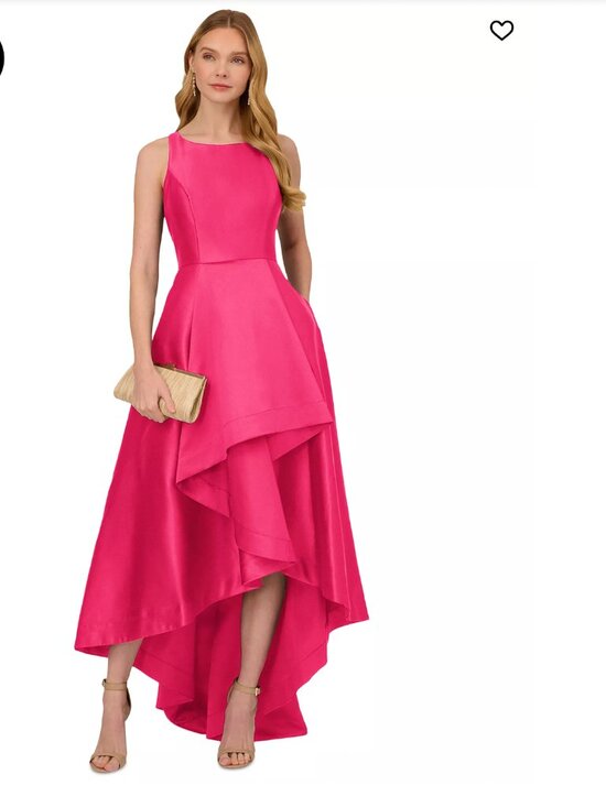 Adrianna Papell Dresses & Skirts - Adrianna Papell Mikado High Low Gown Electric Pink
